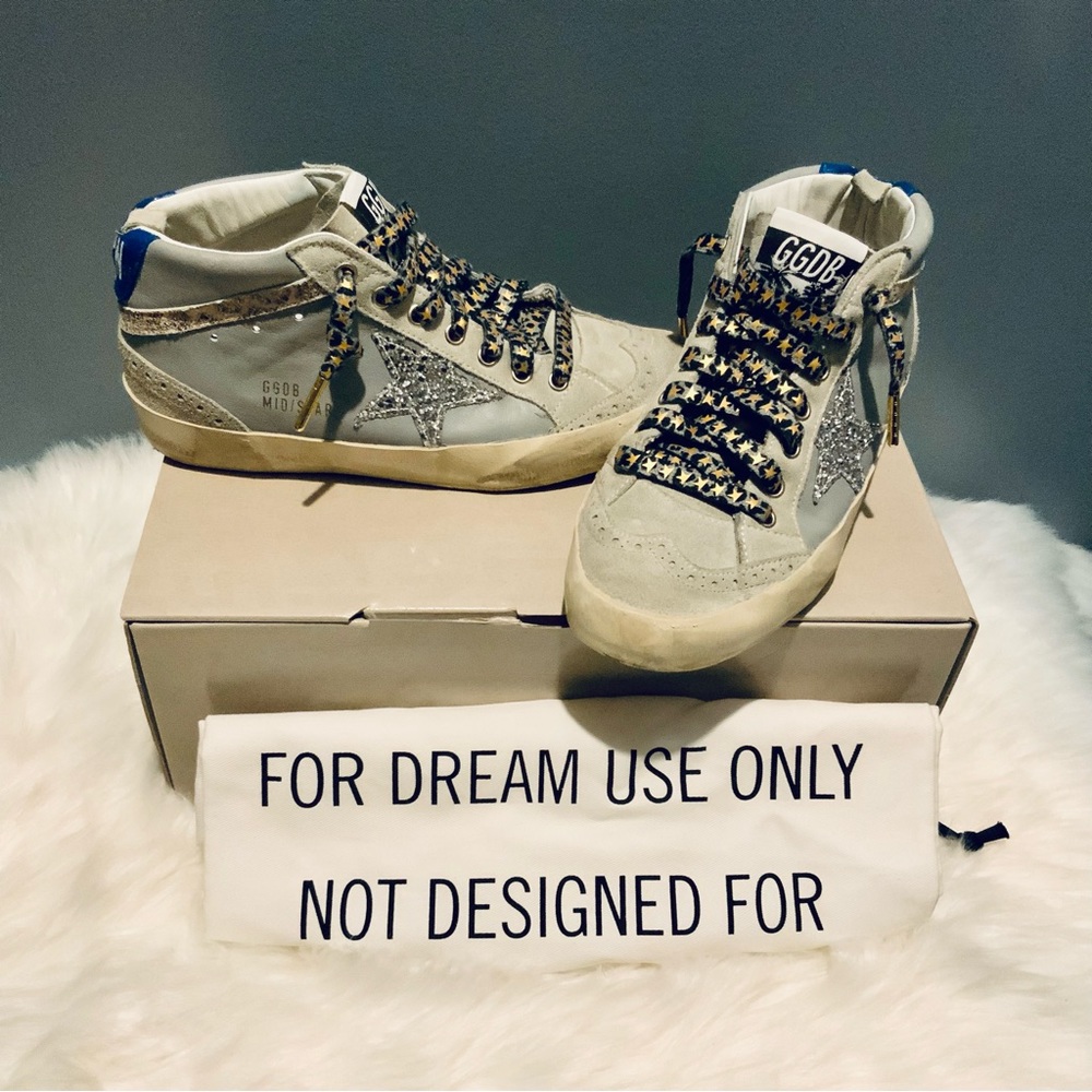 Golden Goose *LIKE NEW* Midstar Sneakers with Golden Goose Added Laces